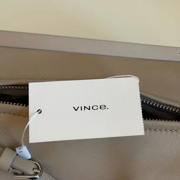 Vince Beige leather Top-Handle Bag - Picture 5 of 7